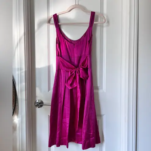 Maggy London Vintage Pink 100% Silk Sleeveless Cocktail Party Dress Size 6
