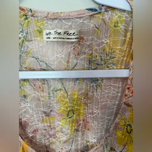 Free People  We The Free Women's Angelina Floral Print Crop Top Large