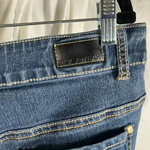 Rocawear Jeans Womens Size 16 Embellished Pockets Colorful Straight Leg Y2K
