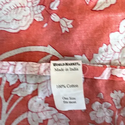WORLD MARKET COTTON KIMONO/ROBE Sz: O/S Orange