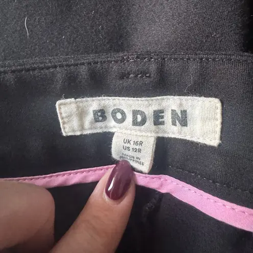 Boden USA Boden - Highgate Ponte Classic Black Trousers Pants Sz US 12R (UK 16R)