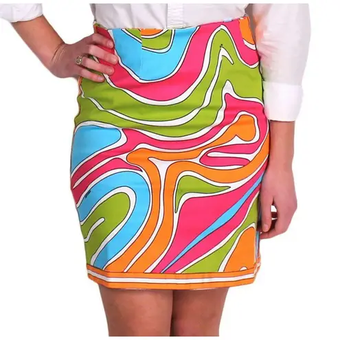 Gretchen Scott Designs The Sport Skirt in Fever Dance Brights Size XS (Shrimp)