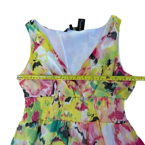 CHAUDRY Women's Boho Maxi Dress Floral Multicolor Size M Spring Casual NWT Size M