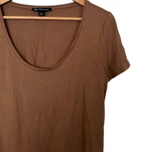 💥 INC International Concepts Scoop Neck Light Brown Top Size XL