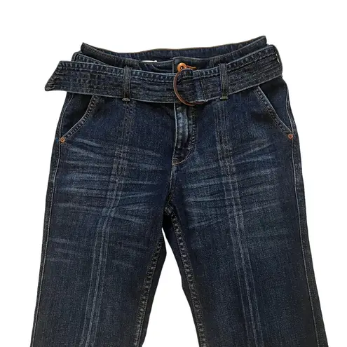 Pilcro and the Letterpress Anthropologie Seamed Belted Ankle Jeans, Sz 25