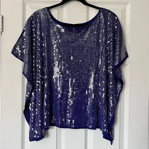 Wilster Sequin Purple Draped Top