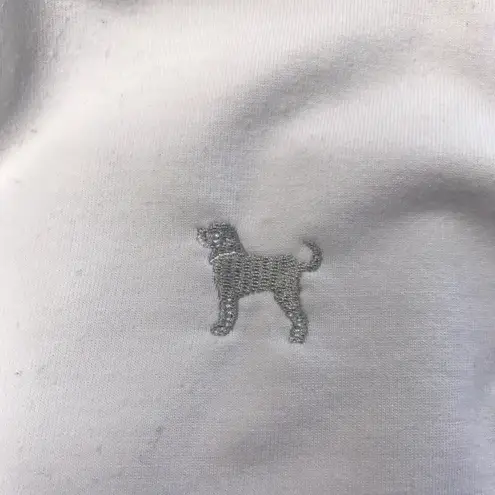 The Black Dog White Drawstring Pullover Sweatshirt