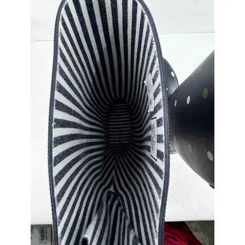 Joules Womens WellyPrint Navy Blue with Polka Dots Rubber Wellington Boots 6