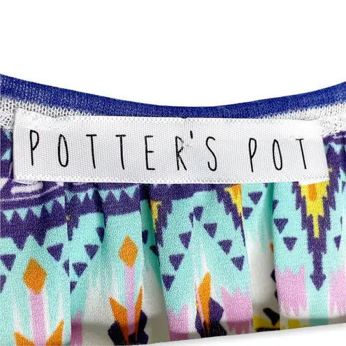 potter's pot Aztec Striped Shirt Medium