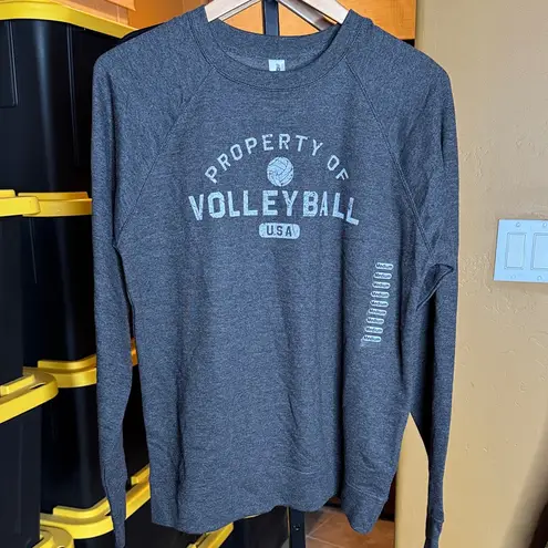 NWT Independent Trading Company Gray Volleyball USA Sweatshirt Size Medium