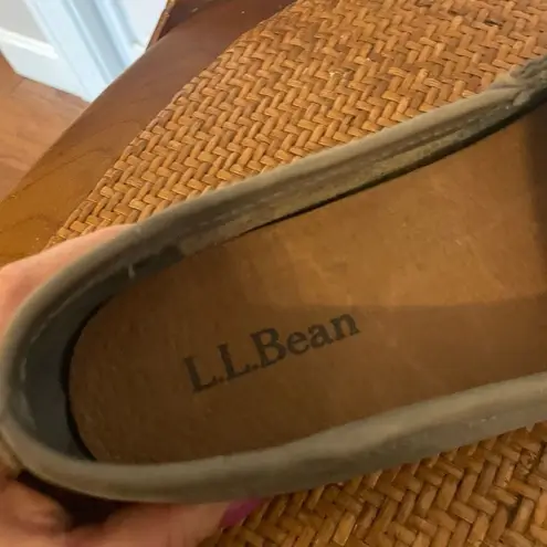 L.L.Bean  lakewashed Sedona sage leather slip on flats size 9.5