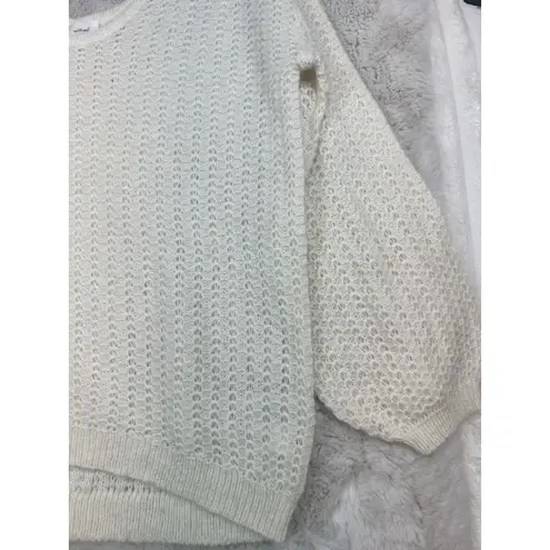Wilfred Free Aritzia Wilfred Gray Waffle Knit  Sweater Size M Cream - Image 4