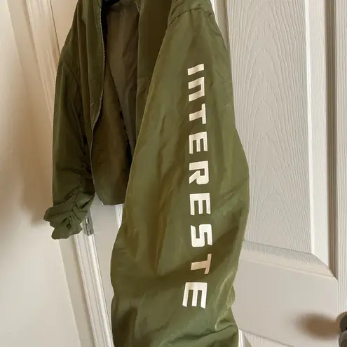 Sanfu woman’s Olive Green Bomber Jacket size small