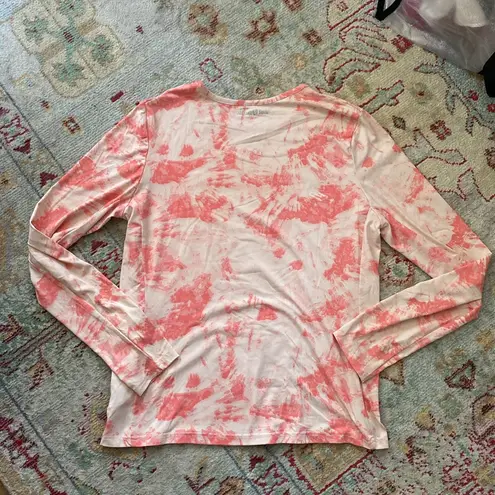 Hang Ten Women's Medium Quick-dry UPF 50+ Long Sleeve Tie Dye Pink Sun Shirt