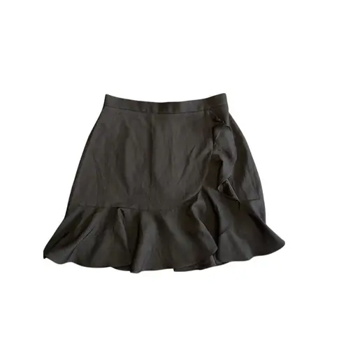 Banana Republic  Ruffle Hem‎ Black Mini Skirt, Stylish Party Cocktail Skirt