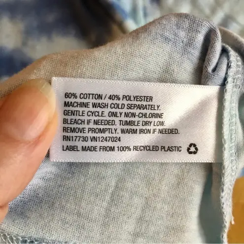 Original Use Tie Dye Short Sleeve Tee, Aqua, Blue, Size M