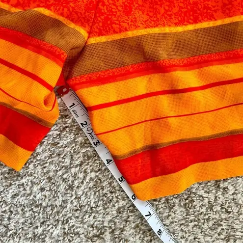 🦋 Kathy Lee Collection Vintage 90s Orange Striped Overalls Romper Size 8 / 10