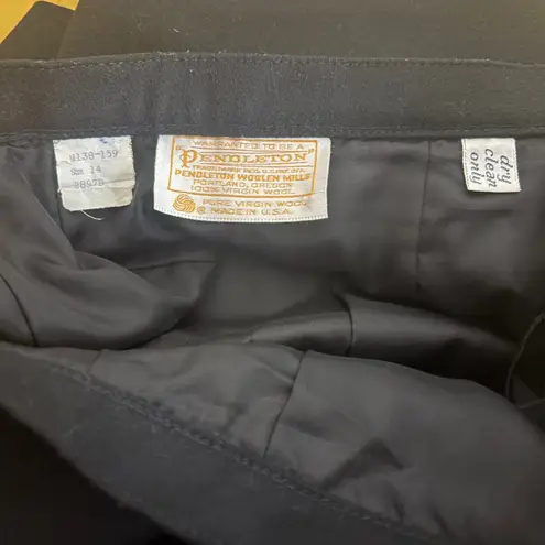 Pendleton Women's Black Wool Blazer & Skirt Suit Set Size 14 Vintage USA