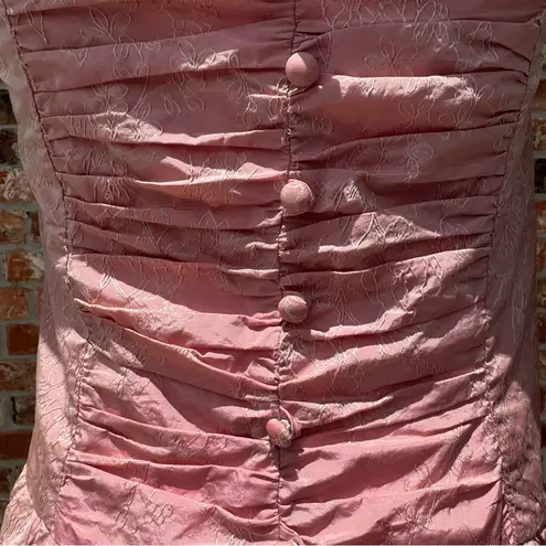 Nell Couture corset silk/polyester pink cocktail dress / 4 / Excellent condition