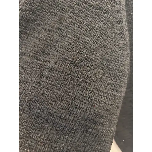 Vtg Marisa Christina Woman 1x Retro Big Button Cardigan Tank Open Sweater Set Black