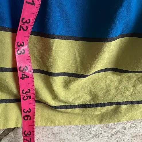 STAUD Sea Tiered Striped Stretch cotton Midi Skirt Multi Formentera Stripe