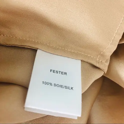 Casual Mes Demoiselles Blush Gold Silk Pants Ankle Career Professional 38 6