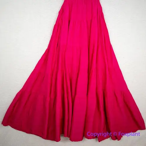 Anthropologie New!  Let Me Be‎ Cutout Tiered Dress in Magenta, women size XS