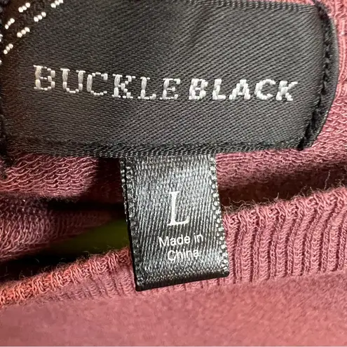 Buckle Black Size Large Criss Cross Open Back Short Sleeve Shirt Rose Co…