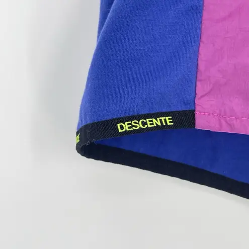 Descente Women's Purple & Blue Colorblock Logo Sporty Shorts Size XS