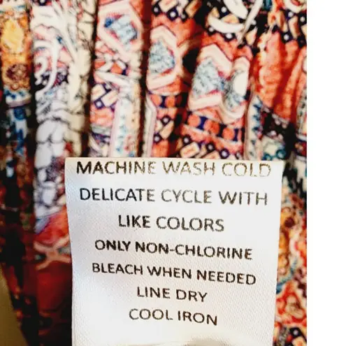 Love Kyla Arabella Polysilk BOHO Chic Lightweight Midi Dress Small NEW