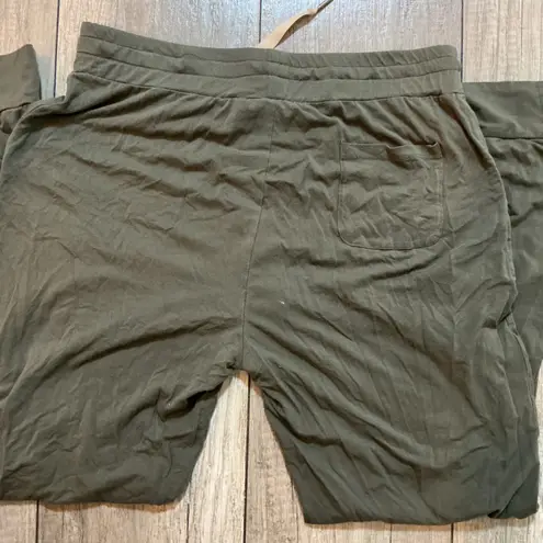 LATES Lounge Set Women's Size L Olive Green Shirt & Pants Casual Comfy Size L