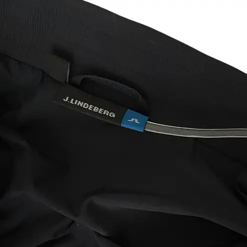 J LINDBERGH Blue Jacket Quilted Bomber Stretch Knit Cuffs Waist White Spell Out