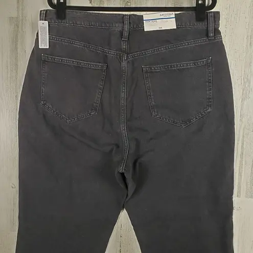 Arizona Jeans NWT  Co Black Stone Wash Denim Highest Rise Mom Jeans Size 19