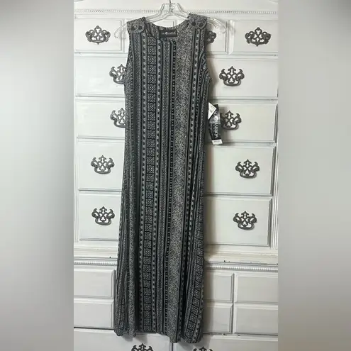 Y2K Patterned Maxi Dress Black Size 8P