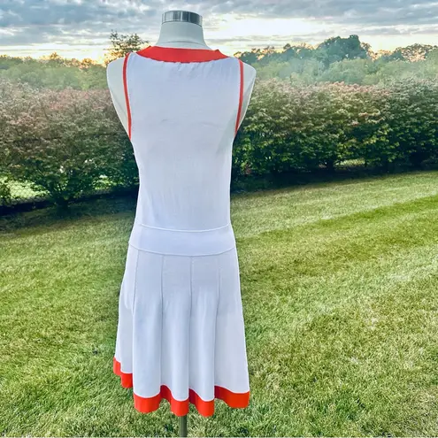 L'Etoile Sport Women's Drop Waist Stripe Athletic Dress White Size M