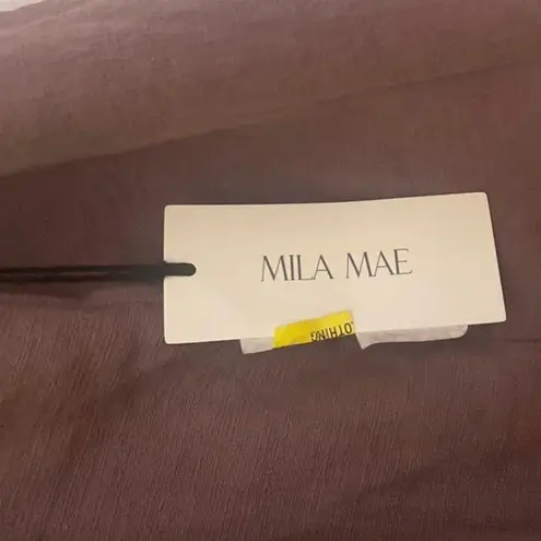 Mila Mae Natural Popover Mocha Brown Jumpsuit, Sz XL