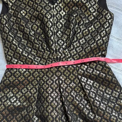 Cremieux Metallic Gold and Black Evening Dress Size 2