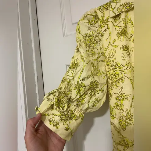 Hutch by Anthropologie NWT Short-Sleeve Collared Linen Blend Dress Pockets