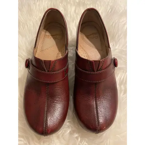 Dansko Solstice Burgundy Slip Ons