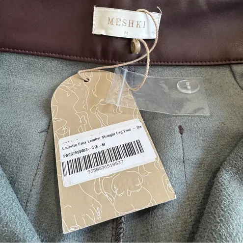 Meshki Laurette Faux Leather Straight Leg Pants