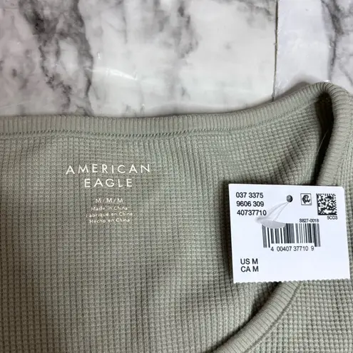 American Eagle  Long Sleeve Ribbed Sage Green bodysuit NWT new size medium