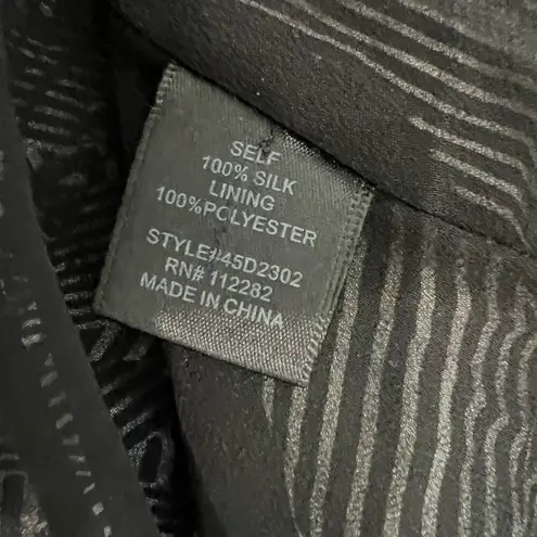 Greylin Anthropologie Black White Rope Belt High-Low 100% Silk Mini Dress M Pockets