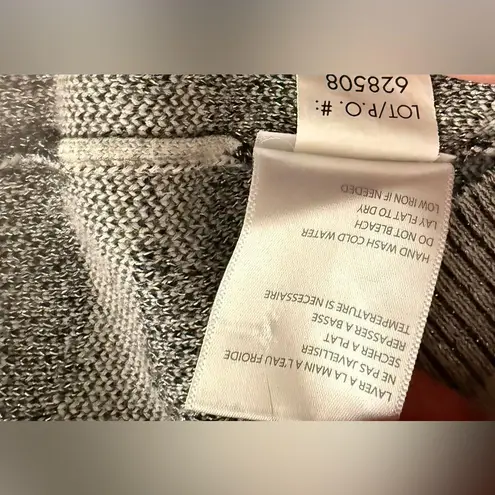 Tribal Sweater Dress Womens M Silver Gray Zebra Print Belted Tunic Top Size M