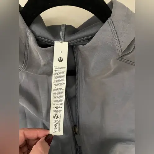 Lululemon  NWT Softstreme Full Zip Hoodie Jacket Solar Grey Size 10 thumbnail 9
