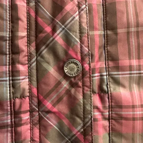 Eddie Bauer Vintage  Womens Goose Down Puffer Vest Y2K Cabin Plaid Size Medium
