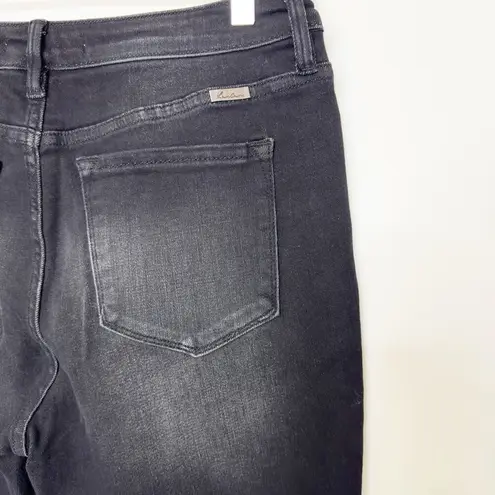 KanCan Maurices High Rise Black Wash Frayed Hem Bootcut Jean 30