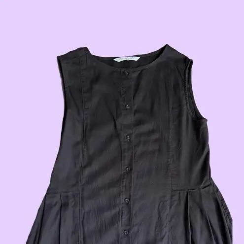 Dark Gray / Washed Black sleeveless Japanese dress with button detailing 🔥 Size M