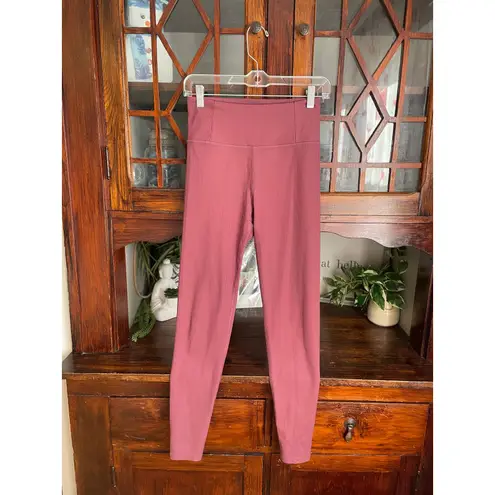 Girlfriend Collective Ribbed High Rise Leggings Mauve Pink Size S Athleisure