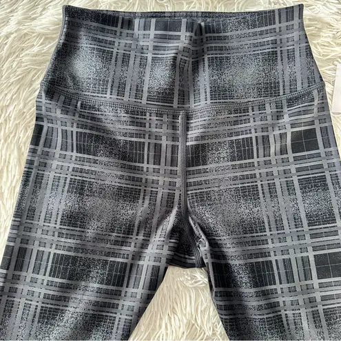 Glyder Sultry High Rise Leggings in Black Speckled Plaid Sleek Sculpt Fit Size S