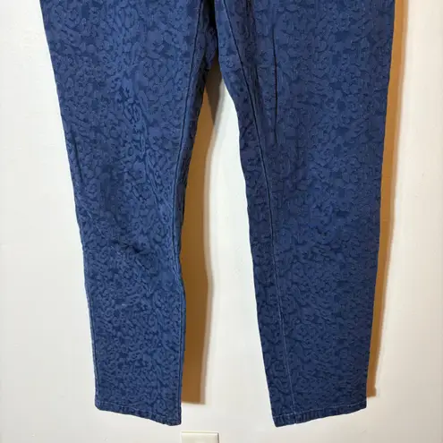 Soft Surroundings Pull On Jeans Size TS (tall small) Blue Floral Print Casual